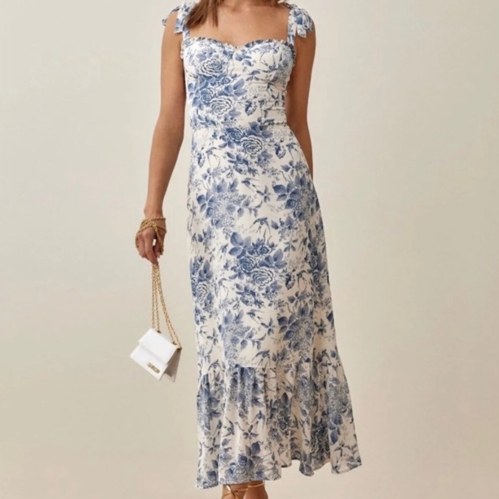 Nikita reformation dress in pompadour